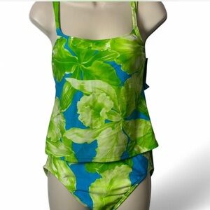 Y2K Tropical Floral Tankini‎ Swimsuit